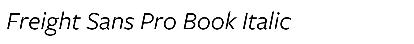 Freight Sans Pro Book Italic